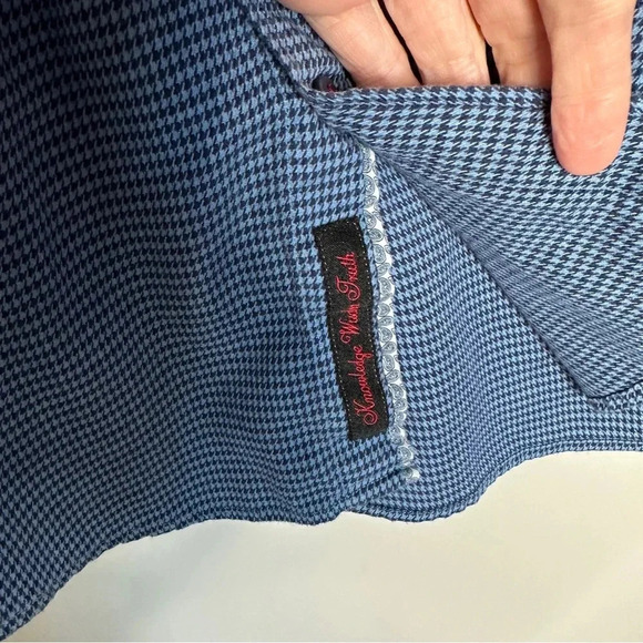 Robert Graham Size Medium Tailored Fit Flip‎ Cuff Long Sleeve Blue Plaid Classic - Picture 10 of 12